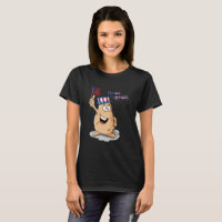 Patriottische aardappelen met Amerikaans pet en ee