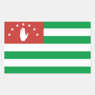 Patriottische Abchazische vlag Rechthoekige Sticker