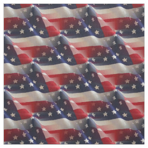 Patriottische Abstracte Amerikaanse vlaggen Collag Stof