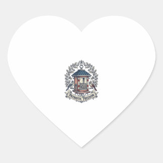 Patriottische Achtertuin Vogelvoeder Vector Grafis Hart Sticker