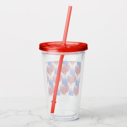 Patriottische acryl tumbler acryl drinkbeker (Achterkant)