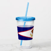 Patriottische Acryl Tumbler met Amerikaanse Samoa Acryl Drinkbeker (Achterkant)