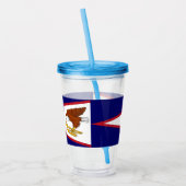 Patriottische Acryl Tumbler met Amerikaanse Samoa Acryl Drinkbeker (Links)