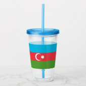 Patriottische Acryl Tumbler met Azerbeidzjan Drinkbeker (Voorkant)