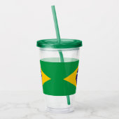 Patriottische Acryl Tumbler met vlag van Brazilië Acryl Drinkbeker (Links)