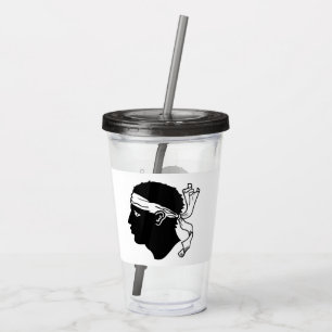 Patriottische Acryl Tumbler met vlag van Corsica Acryl Drinkbeker