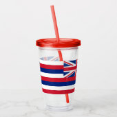 Patriottische Acryl Tumbler met vlag van Hawaï Acryl Drinkbeker (Links)