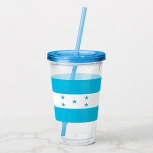 Patriottische Acryl Tumbler met vlag van Honduras Drinkbeker
