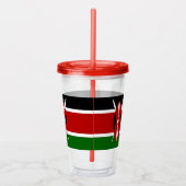 Patriottische Acryl Tumbler met vlag van Kenia Acryl Drinkbeker (Rechts)
