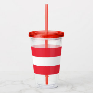 Patriottische Acryl Tumbler met vlag van Oostenrij Drinkbeker