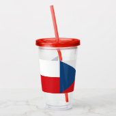 Patriottische Acryl Tumbler met vlag van Tsjechië Acryl Drinkbeker (Links)