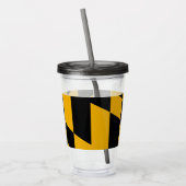 Patriottische acryltumbler met vlag van Baltimore Acryl Drinkbeker (Links)