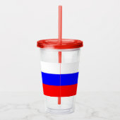 Patriottische acryltumbler met vlag van Rusland Acryl Drinkbeker (Rechts)