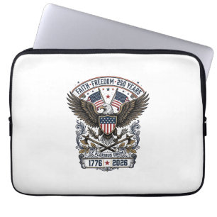 Patriottische Adelaar 250 Jaar Vintage Vrijheid Laptop Sleeve