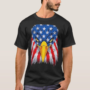 patriottische adelaar 4 juli amerikaanse vlag meri t-shirt