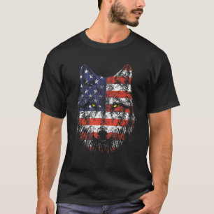 Patriottische adelaar 4 juli Amerikaanse vlag T-shirt
