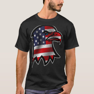 Patriottische adelaar 4 juli Amerikaanse vlag T-shirt