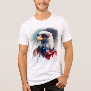 patriottische adelaar 4 juli Tri-Blend shirt