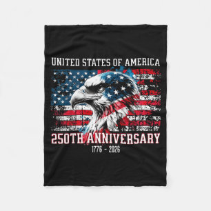 Patriottische Adelaar Amerikaanse Vlag 250ste Verj Fleece Deken