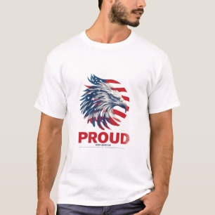 Patriottische Adelaar Amerikaanse Vlag cadeau idee T-shirt