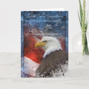 Patriottische adelaar bedankt kaart