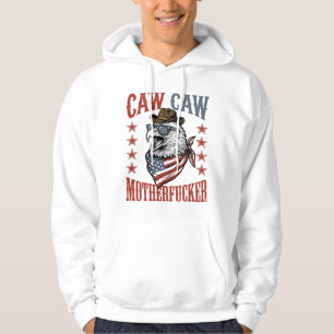 Patriottische Adelaar Caw Caw Vintage Grappig Shir Hoodie