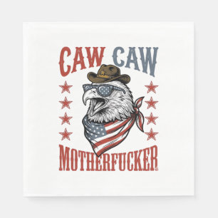 Patriottische Adelaar Caw Caw Vintage Grappig Shir Servet