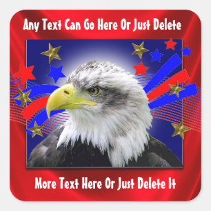 Patriottische adelaar en gouden sterren Stickers
