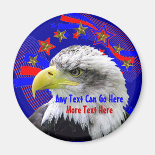 Patriottische adelaar en goudsterren Magnet Magneet