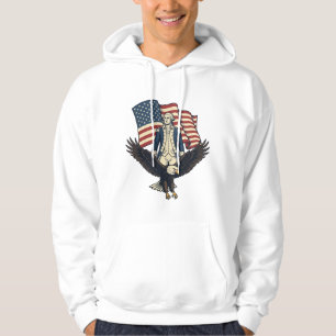Patriottische Adelaar en Koloniale Generaal Vintag Hoodie