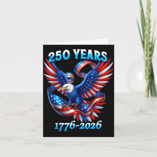 Patriottische adelaar en vlag 250 jaar 1776-2026 4 kaart