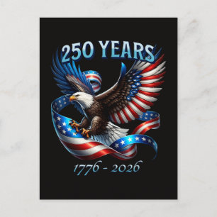 Patriottische Adelaar en Vlag 250 Jaar 1776-2026 Briefkaart