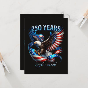Patriottische Adelaar en Vlag 250 Jaar 1776-2026 Kaart