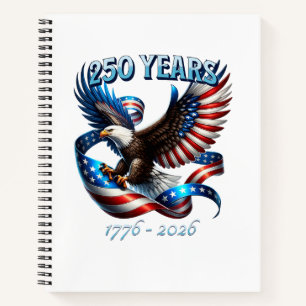 Patriottische Adelaar en Vlag 250 Jaar 1776-2026 Notitieboek