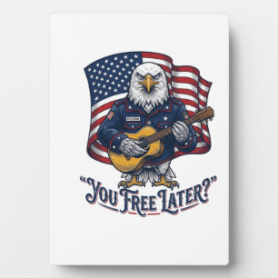 Patriottische Adelaar Gitaar Vintage Fotoplaat