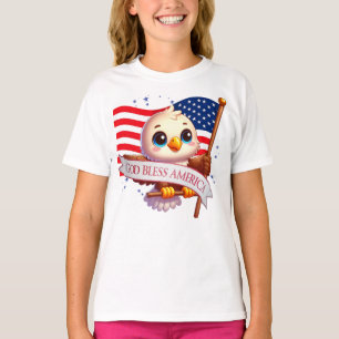 Patriottische Adelaar GOD BLESS AMERIKA vlag, USA T-shirt
