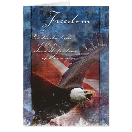 Patriottische adelaar in de vlucht (Voorkant)