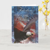 Patriottische Adelaar in Vlucht Kaart (Gele Bloem)