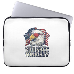 Patriottische Adelaar Je Bent Vrij Vanavond Vintag Laptop Sleeve
