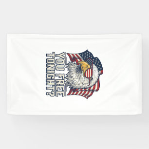 Patriottische Adelaar Je Bent Vrij Vanavond Vintag Spandoek