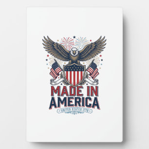 Patriottische Adelaar Made in America 4 juli T-shi Fotoplaat