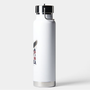 Patriottische Adelaar Made in America 4 juli T-shi Waterfles