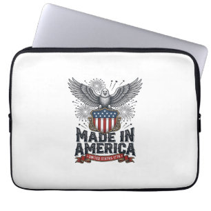 Patriottische Adelaar Made in America Vintage Laptop Sleeve