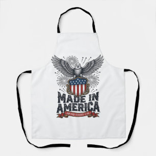 Patriottische Adelaar Made in America Vintage Schort