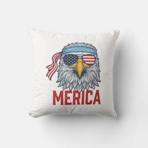Patriottische Adelaar Merica Vintage Gravure Shirt Kussen