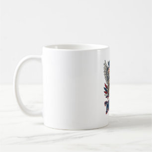 Patriottische Adelaar Merica Vintage Vector T-shir Koffiemok