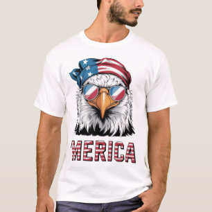 Patriottische Adelaar met Coole Zonnebril 'Merica T-shirt