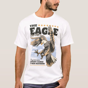 Patriottische Adelaar met “The American Eagle”  T-shirt