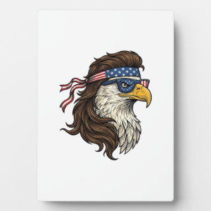 Patriottische Adelaar Mullet Vintage Gravure Vecto Fotoplaat
