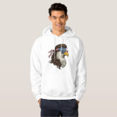 Patriottische Adelaar Mullet Vintage Gravure Vecto Hoodie (Voorkant volledig)